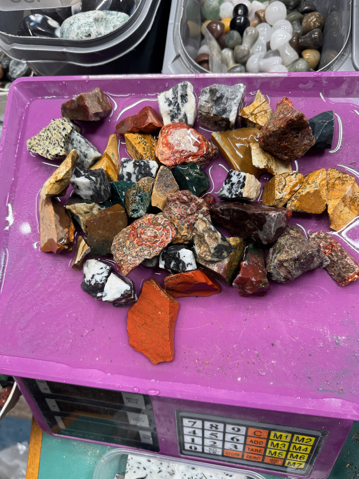 1kg Mixed Jasper Tumbling Rough (20-40mm)