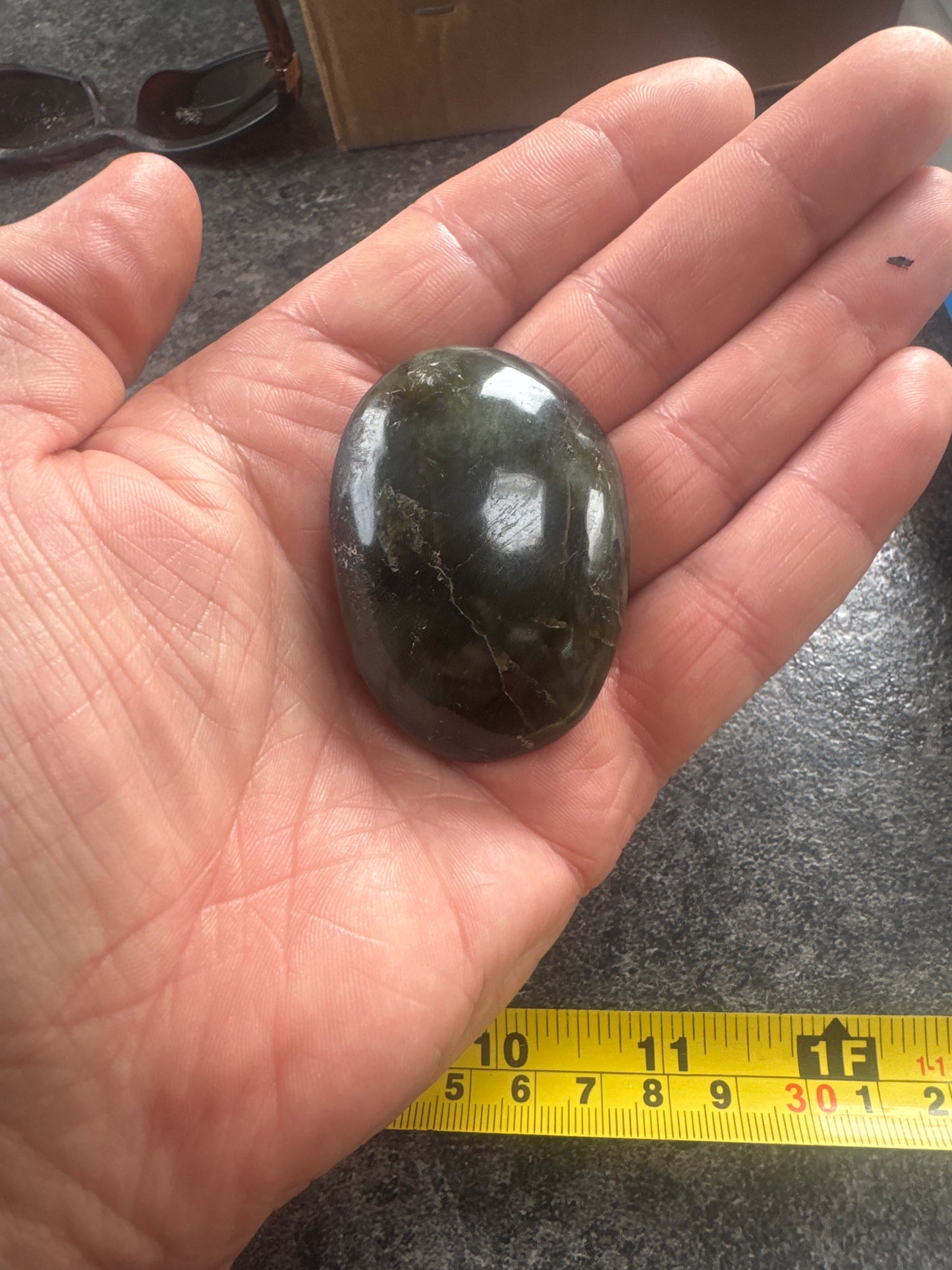 Labradorite Palmstone — Natural Flash & Protective Energy 70 grams EBY2#6