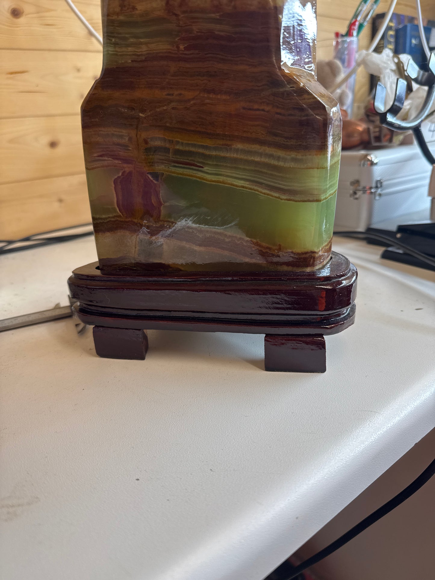 Afghan jade, new jade, calcite polished freeform