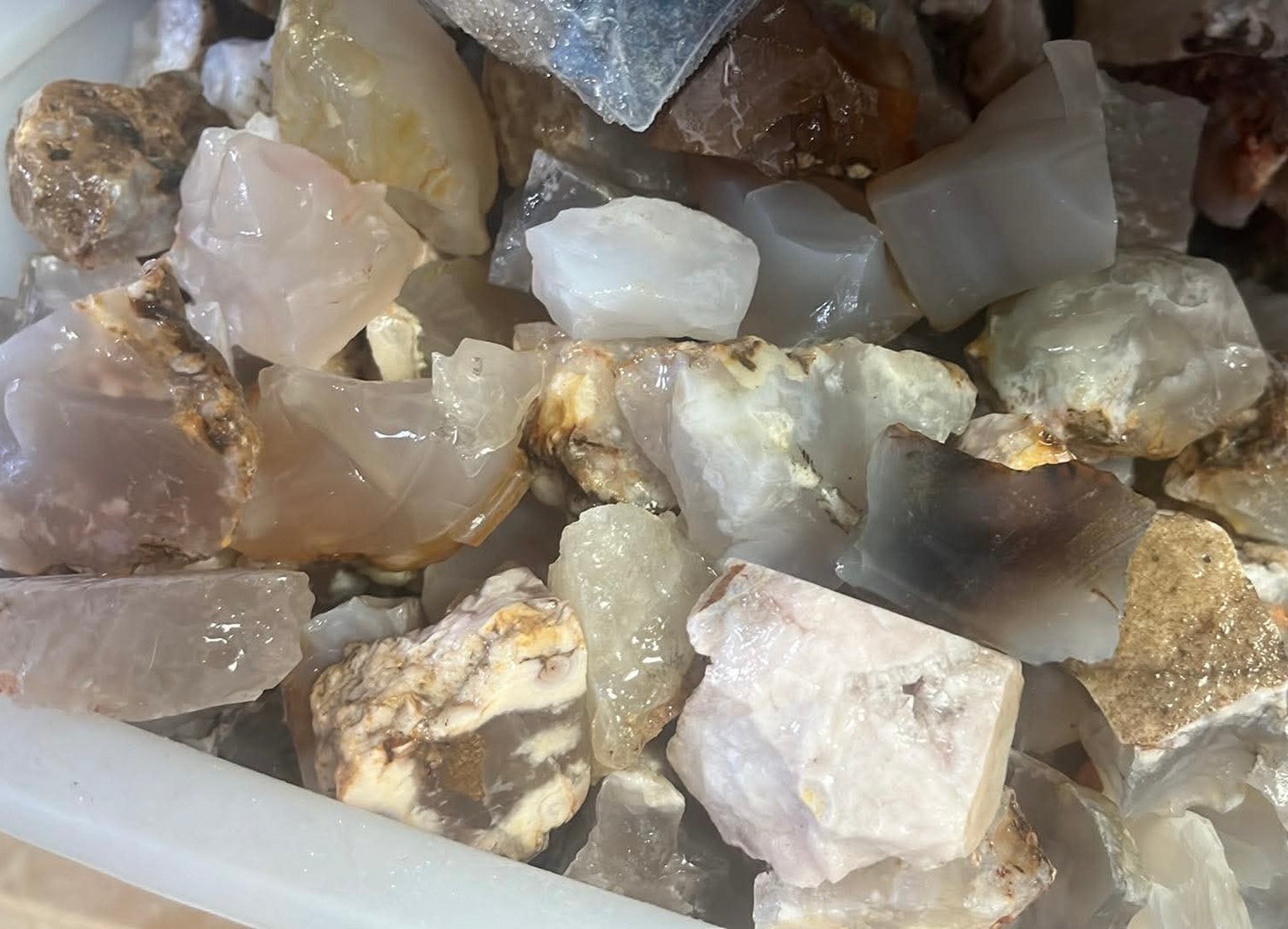 1kg Rough Flower Agate – Natural Mixed Pieces
