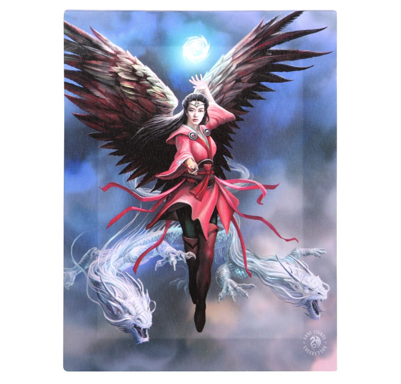 19X25CM AIR ELEMENT SORCERESS CANVAS PLAQUE BY ANNE STOKES
