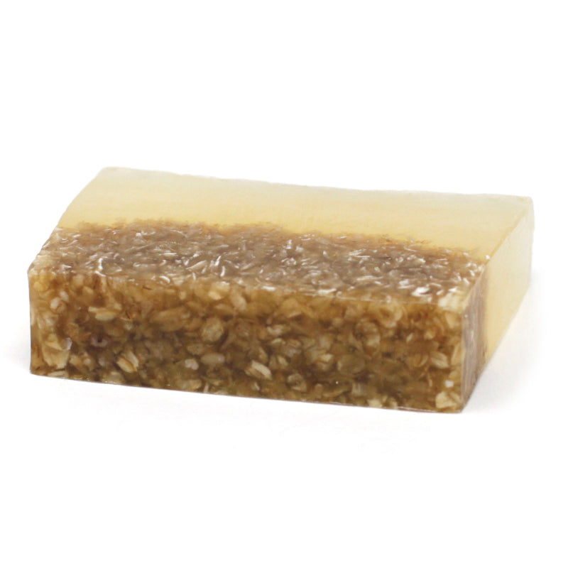 honey and oatmeal vegan friendly soap hand made in the uk