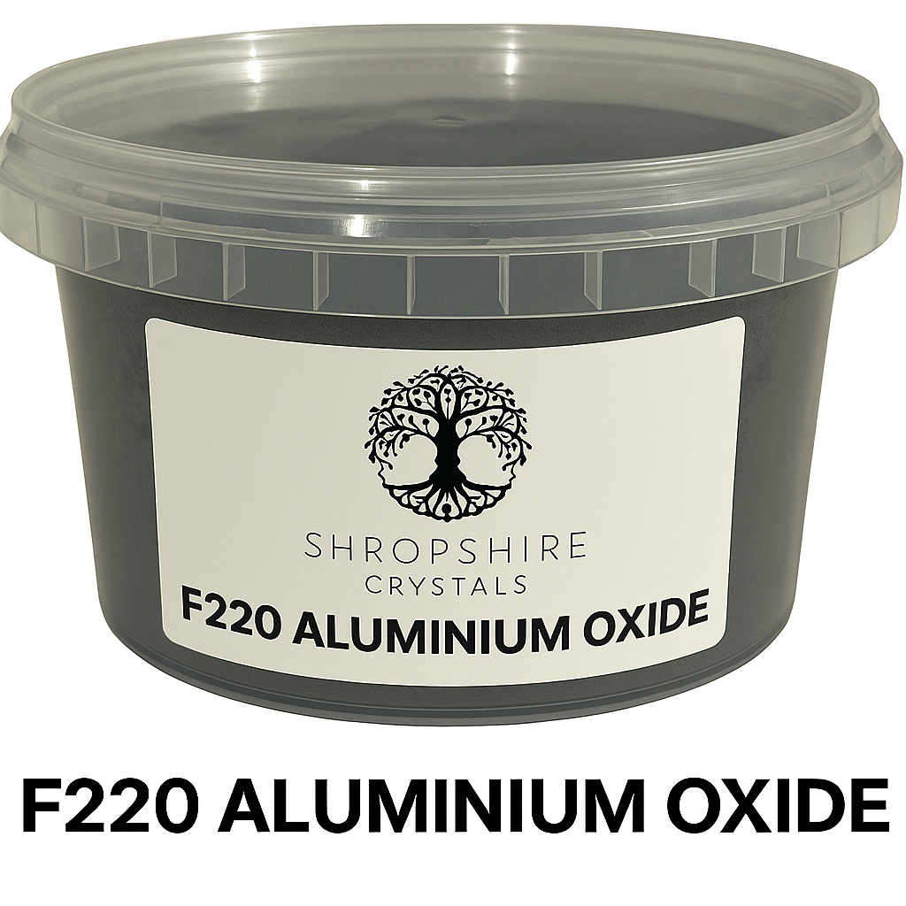 1 kg Aluminium Oxide Grit – F220 (Virgin Grade, Resealable Pot)