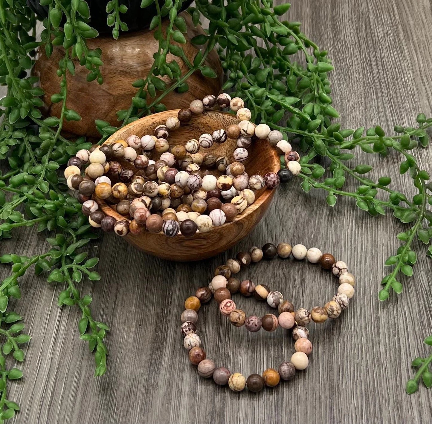 Chocolate jasper 8mm bead bracelet