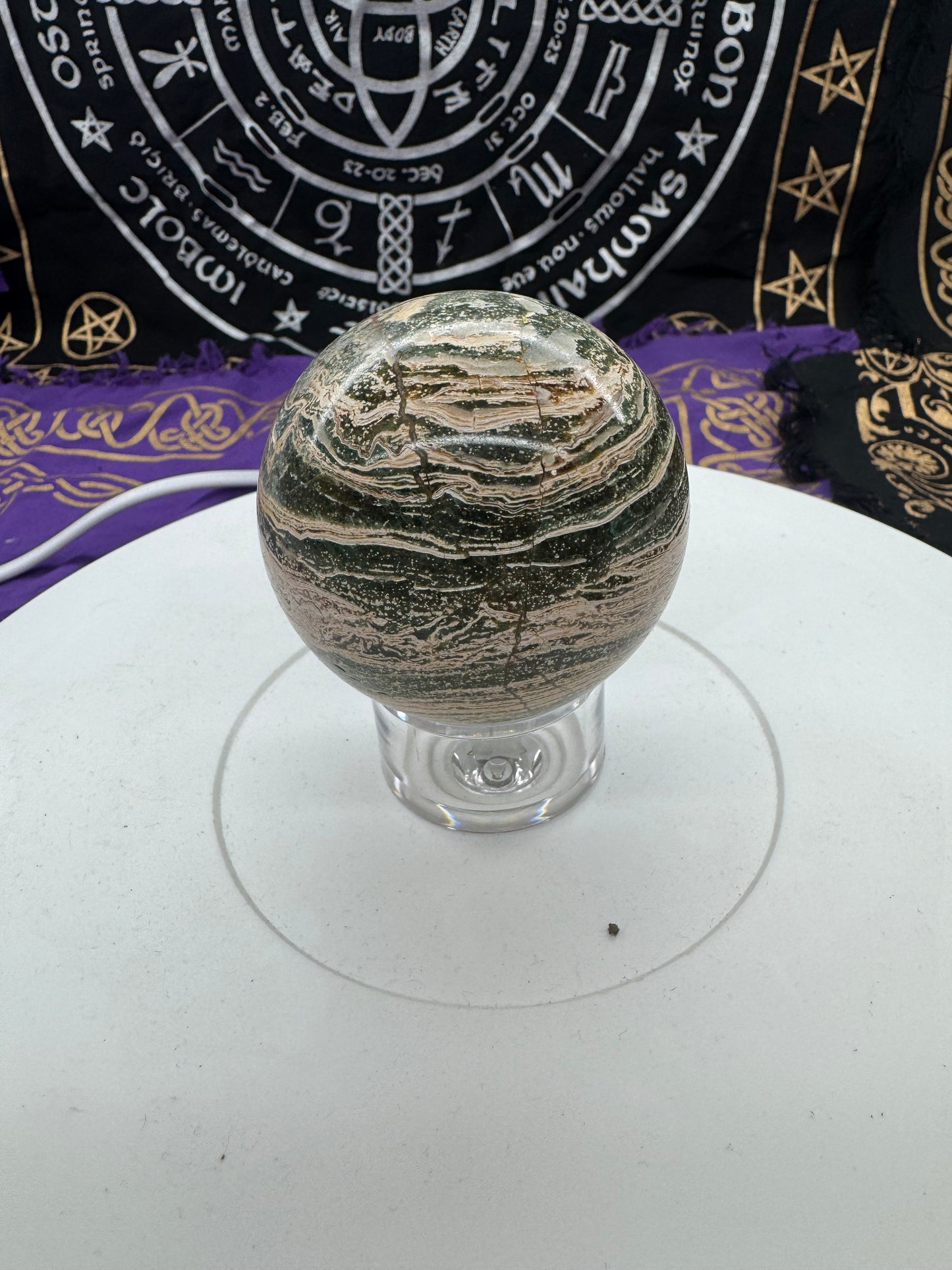 Ocean jasper sphere lft1#3