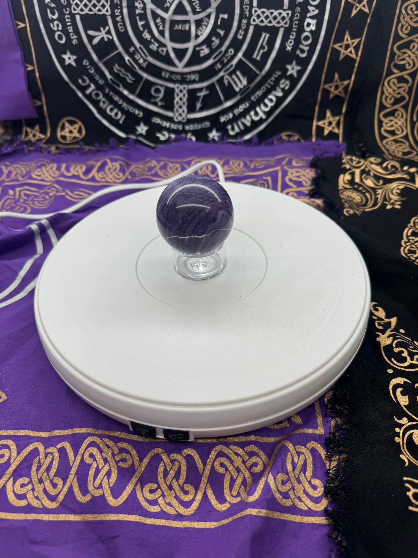 Feather fluorite sphere lft2#4