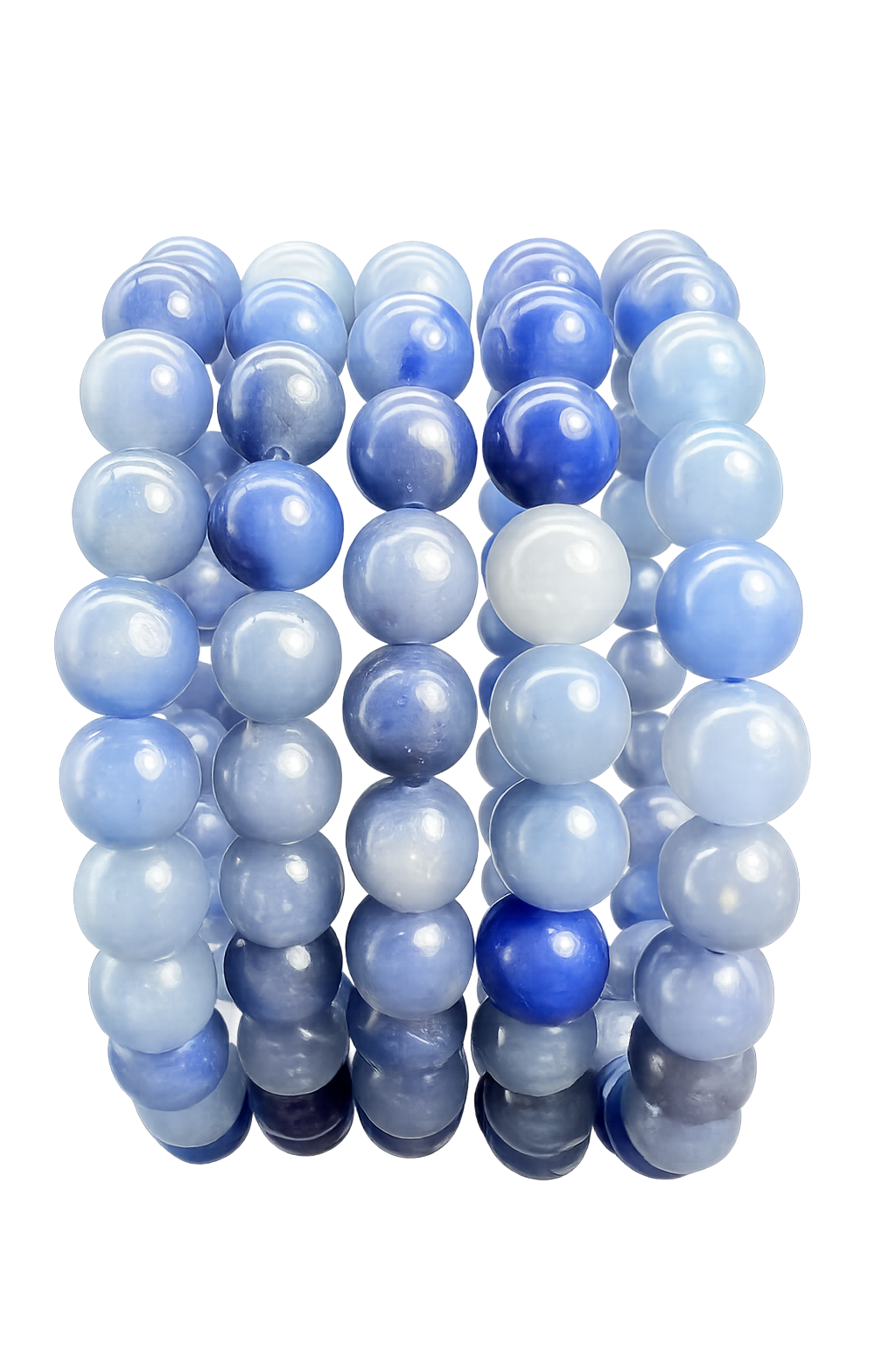 Blue aventurine 8mm bead necklace. Calming Stone of Focus