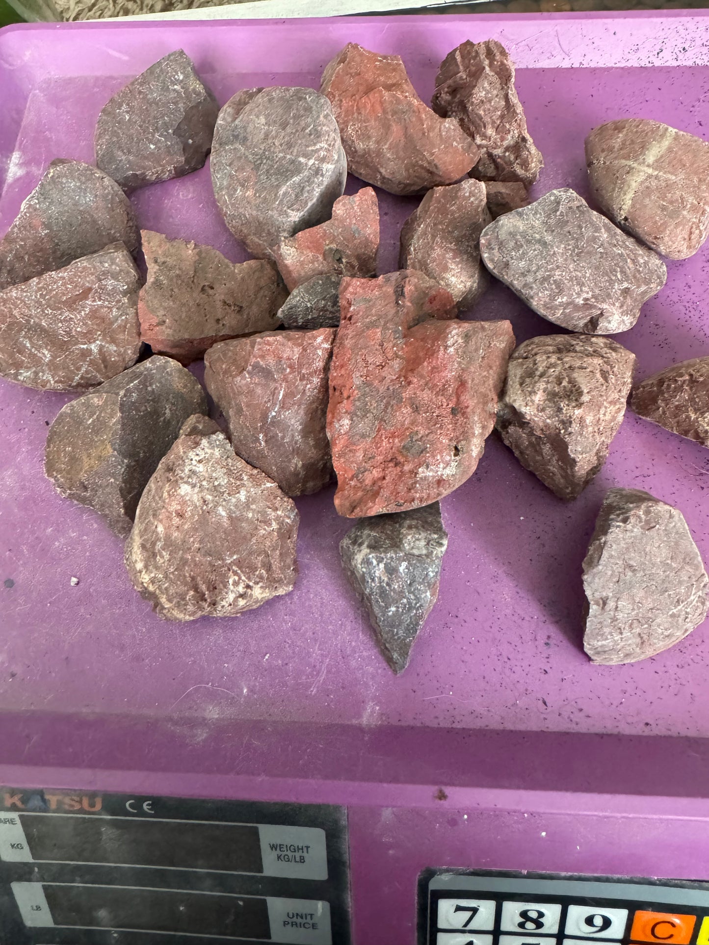 1kg Rough Scottish Red Jasper – Ideal for Tumbling