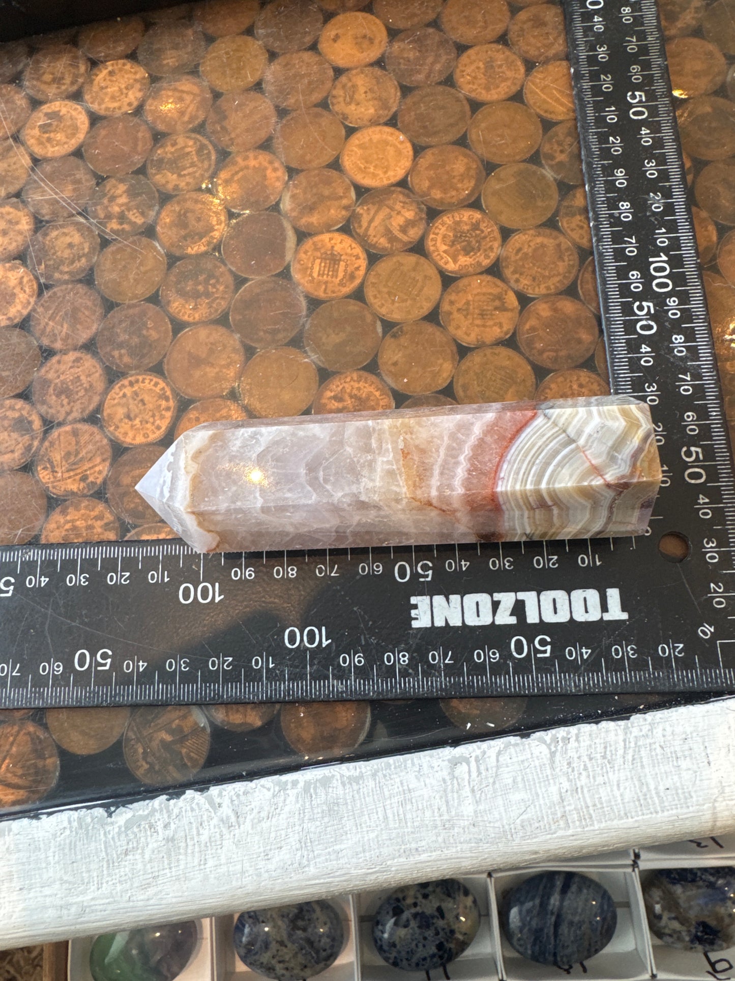 Agate with amethyst tower 176 grams DBR2#5