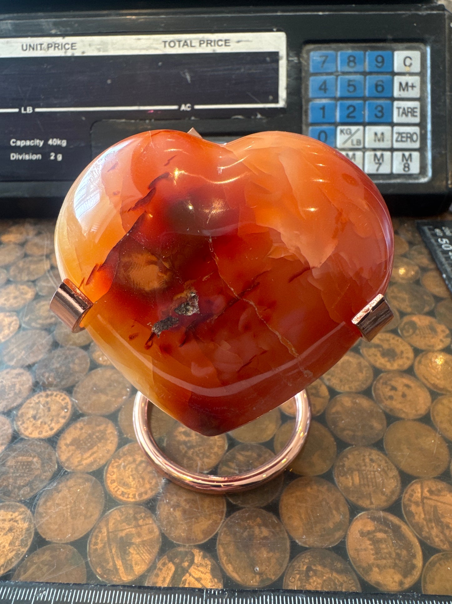 Carnelian Heart From Madagascar 248 grams  DRB3#7