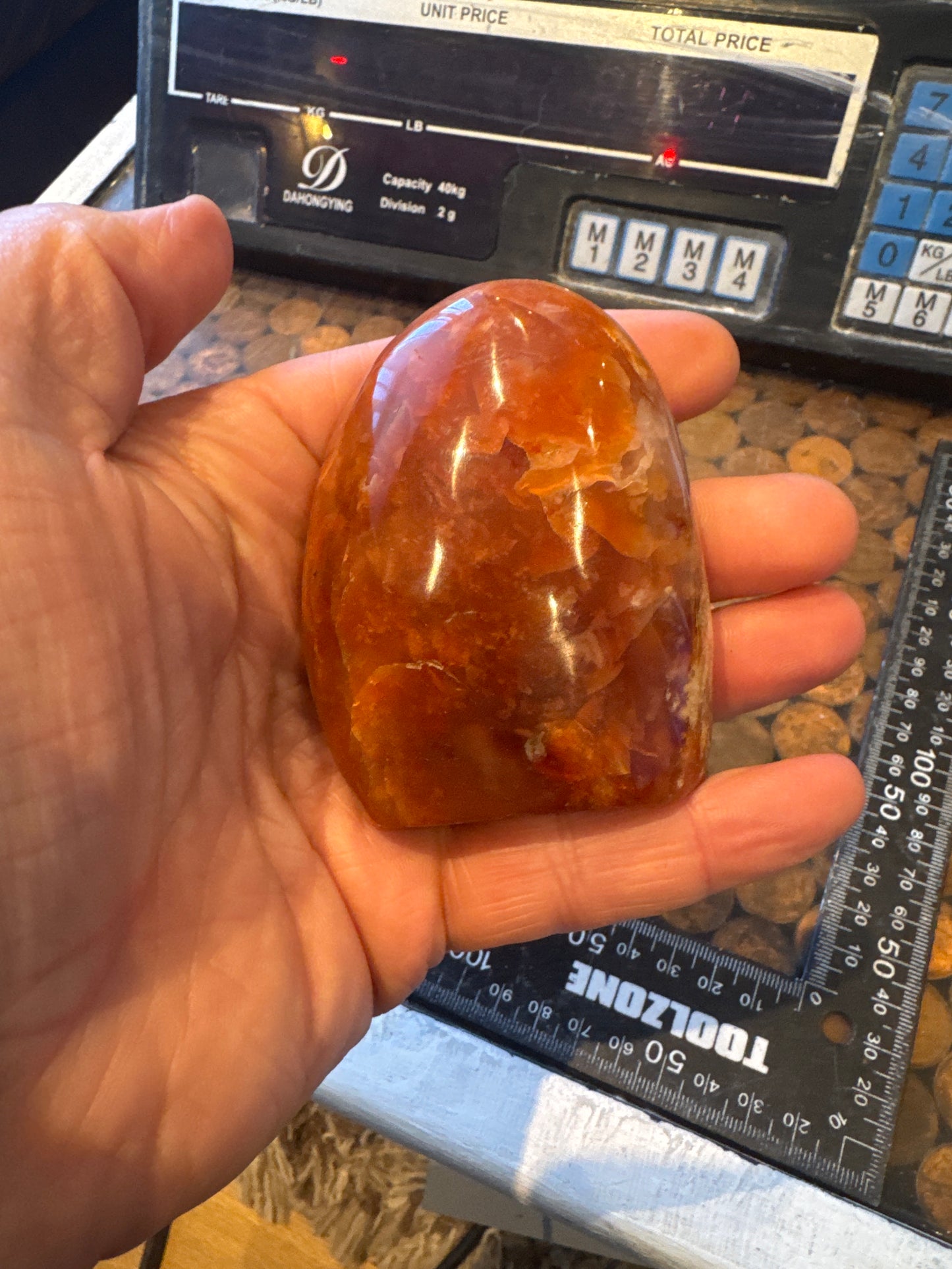 Carnelian freeform  From Madagascar 250 grams  EBY1#8
