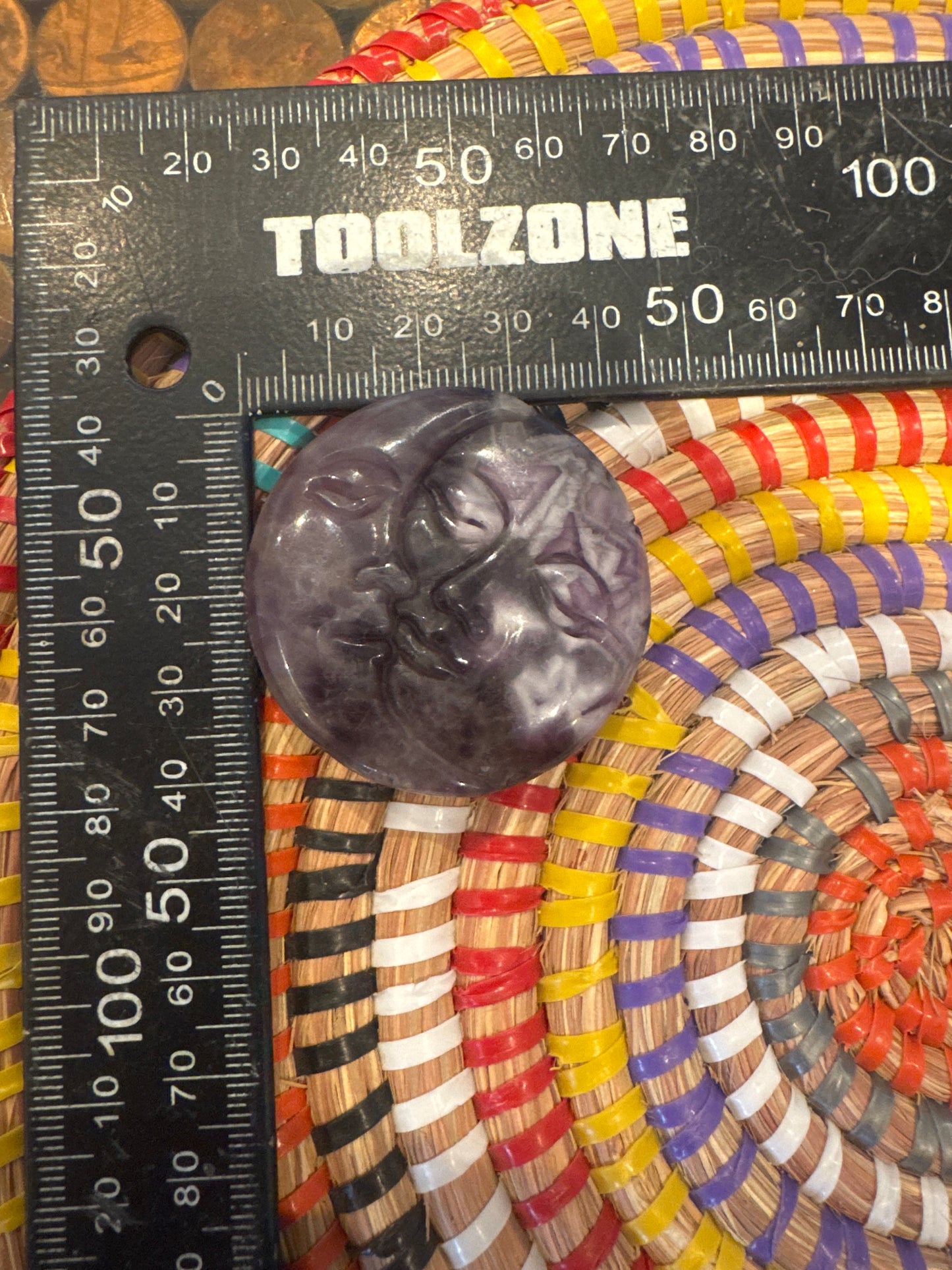 Amethyst Sun & Moon Carving – Celestial Crystal for Calm & Clarity WS1-14