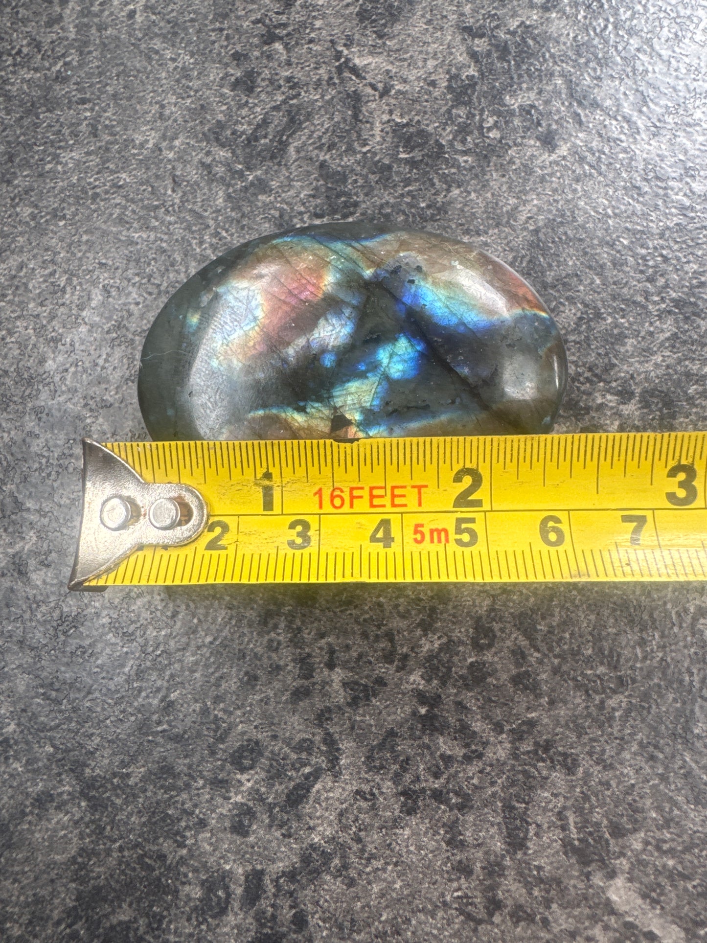 Labradorite Palmstone — Natural Flash & Protective Energy 70 grams EBY2#5