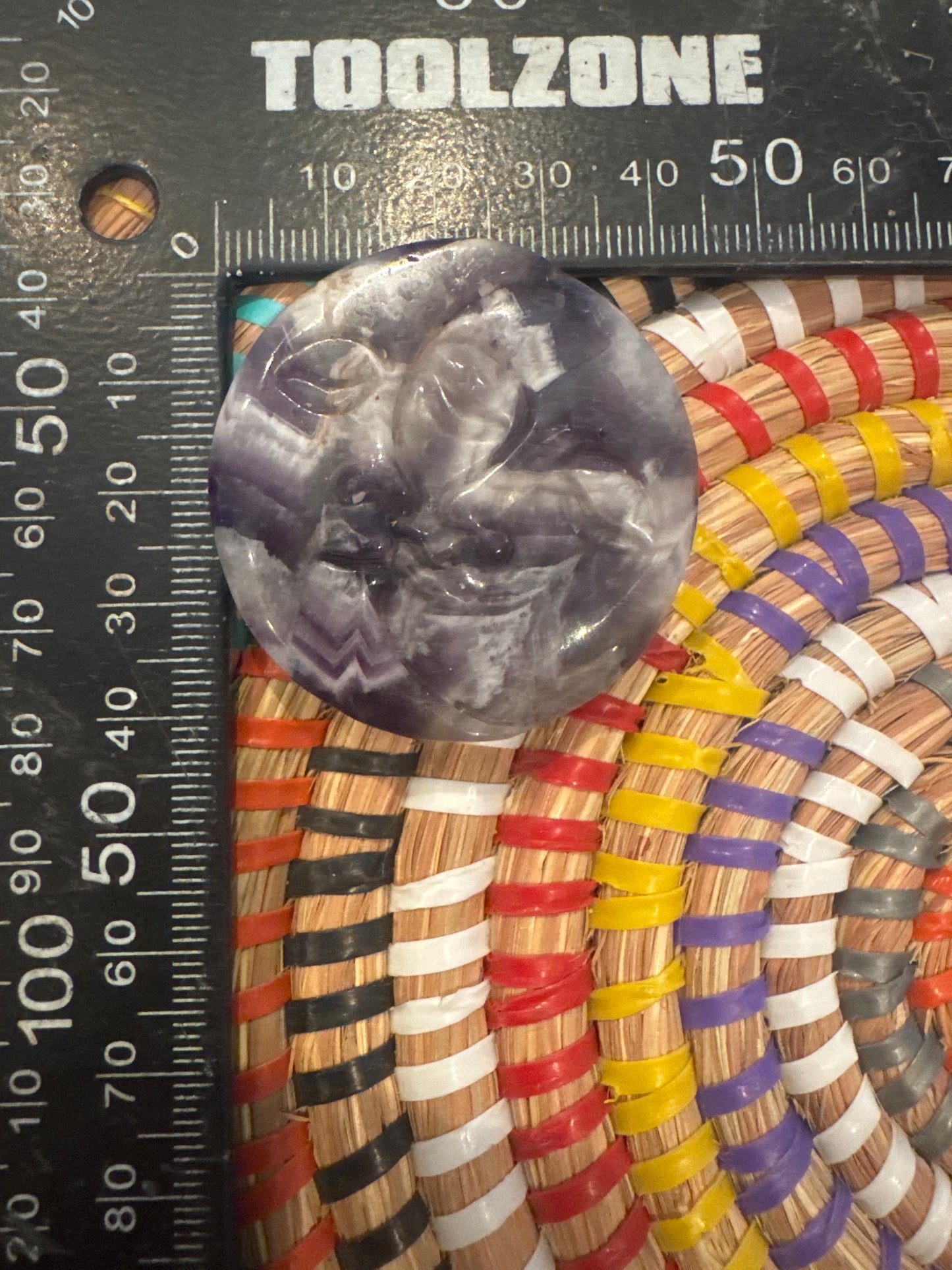 Amethyst Sun & Moon Carving – Celestial Crystal for Calm & Clarity
 WS1-13