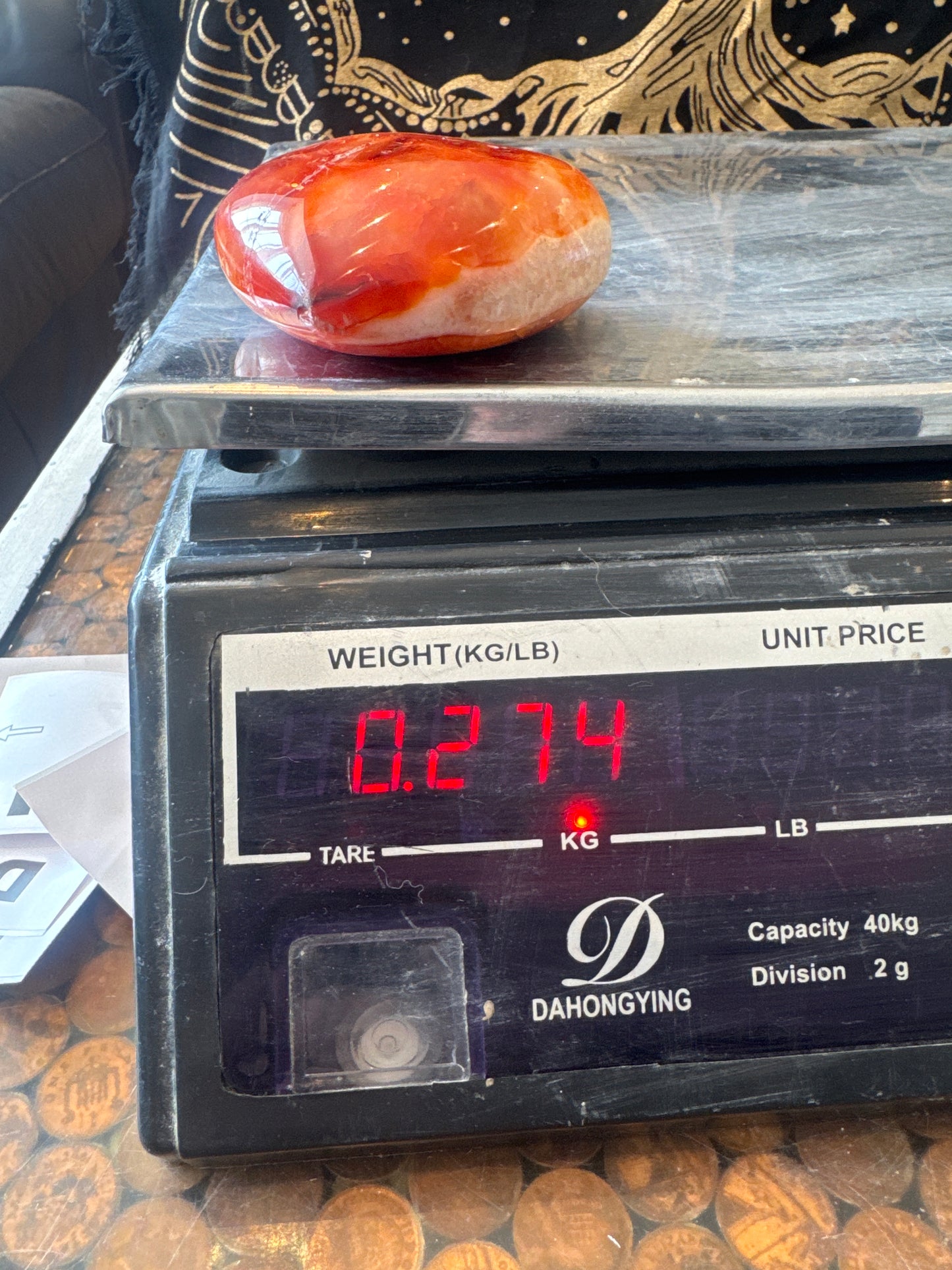 Carnelian Heart From Madagascar 274 grams  DRB3#6