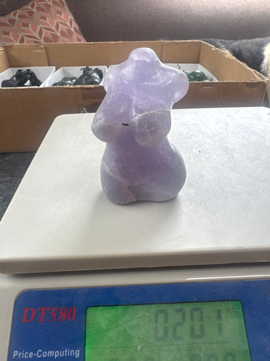 Fluorite Goddess Carving — 8 cm of Clarity, Flow & Feminine Wisdom eby3#7