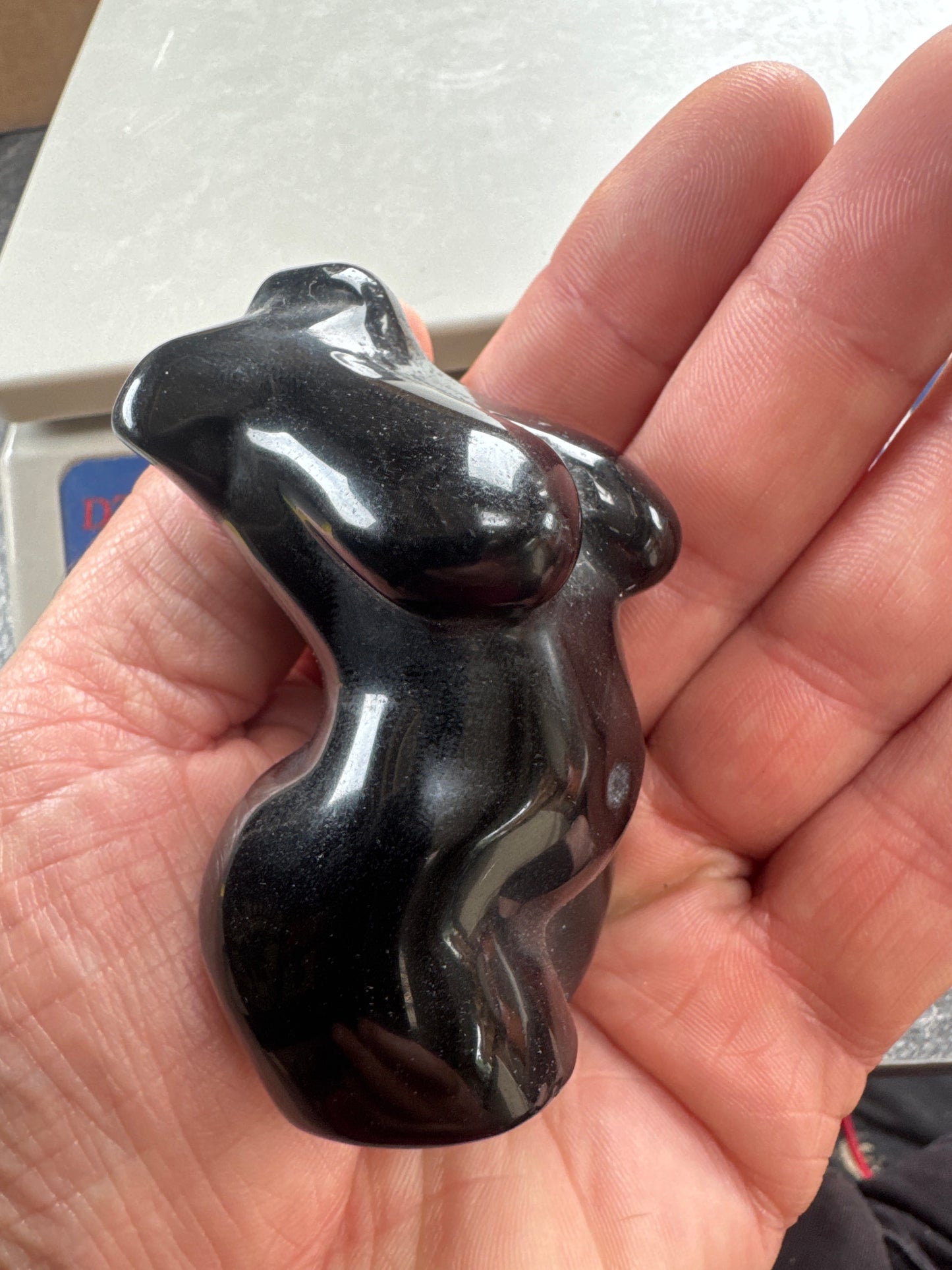 Black Obsidian 8 cm 179 grams Goddess small chip on rear eby3#5