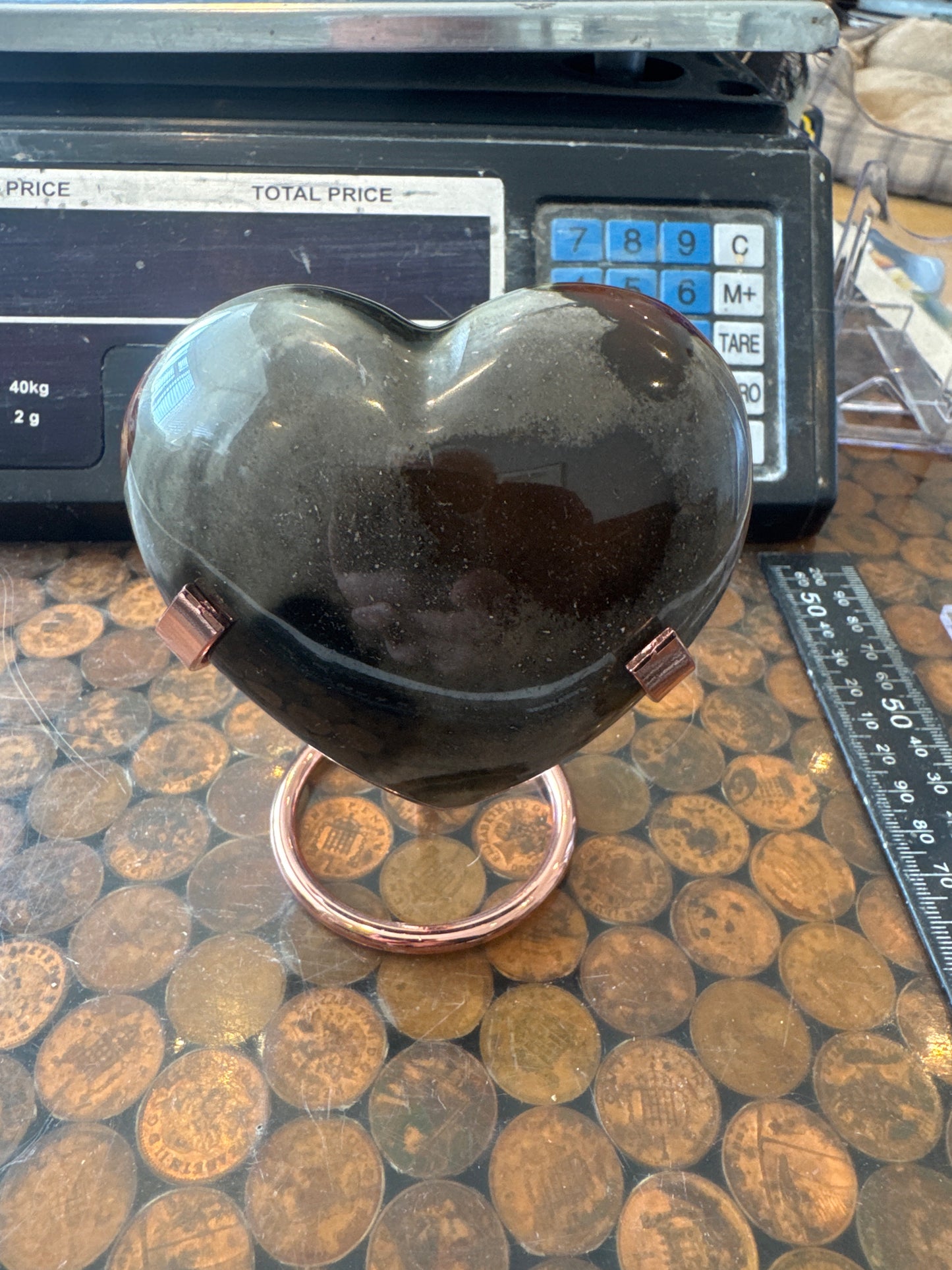 Polychrome Jasper Hand Carved Heart Madagascar 354 grams DBR5#3