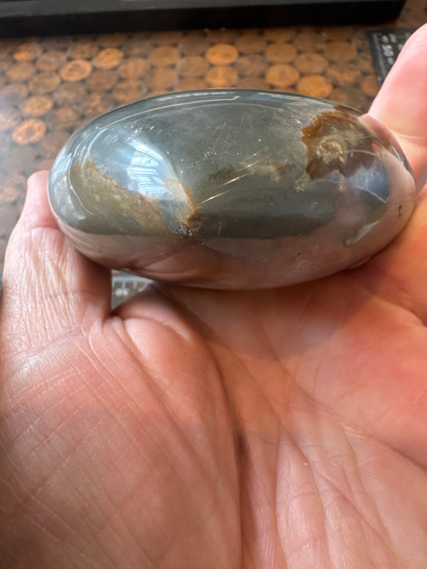Polychrome Jasper Hand Carved Heart Madagascar 430  grams DBR5#2