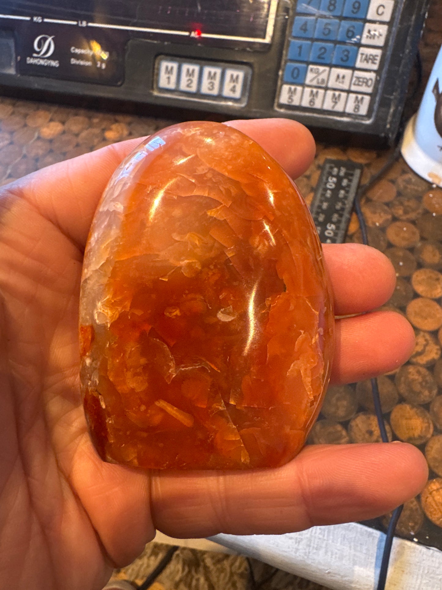 Carnelian freeform  From Madagascar 250 grams  EBY1#8