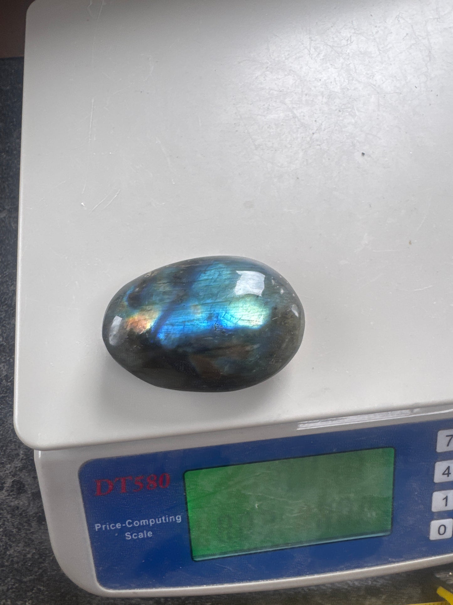 Labradorite Palmstone — Natural Flash & Protective Energy 70 grams EBY2#6