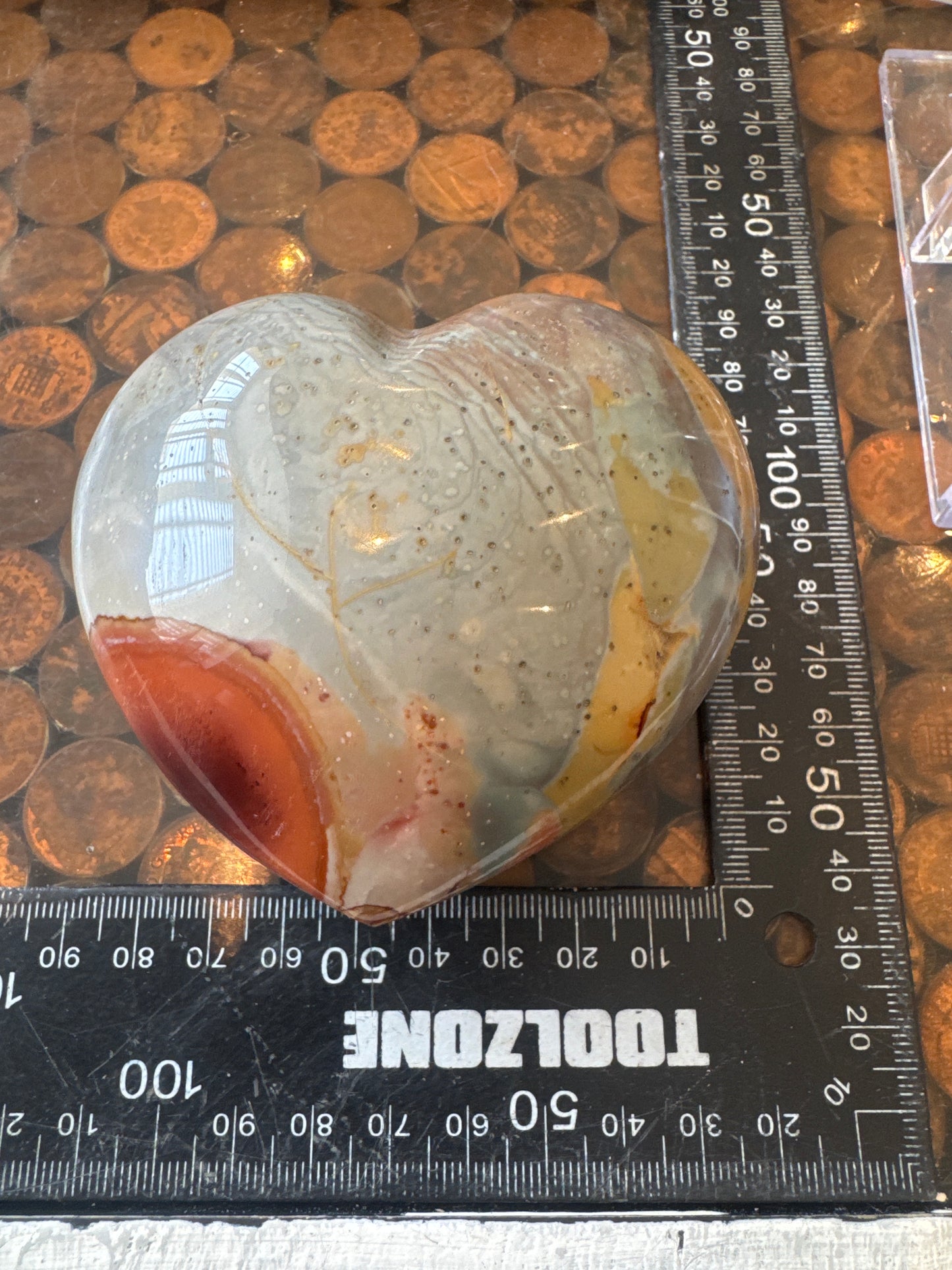 Polychrome Jasper Hand Carved Heart Madagascar 408 grams DBR5#1