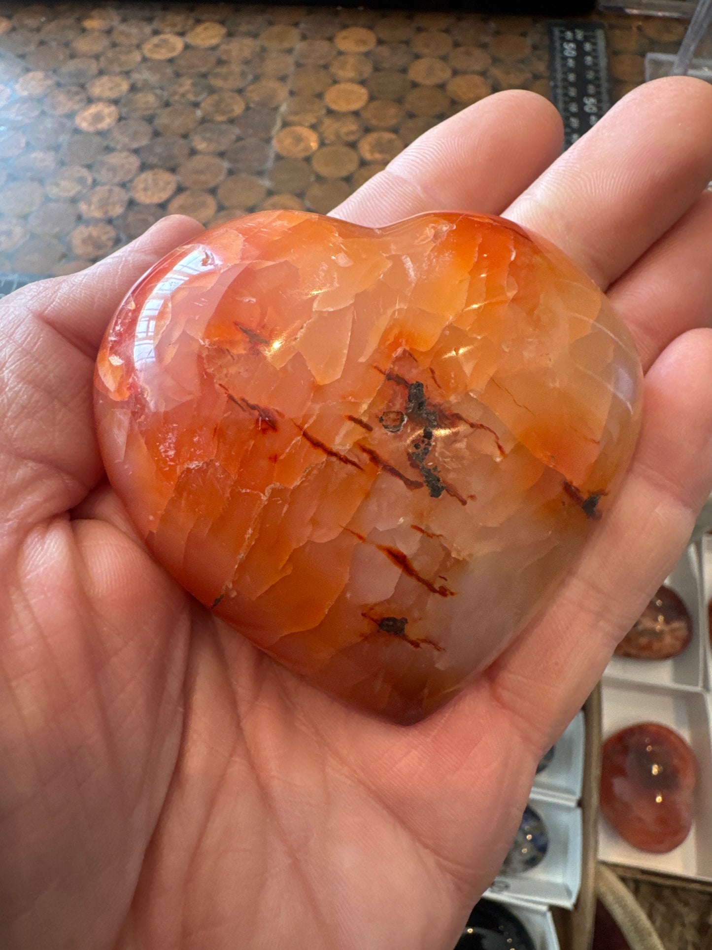 Carnelian Heart From Madagascar 248 grams  DRB3#7
