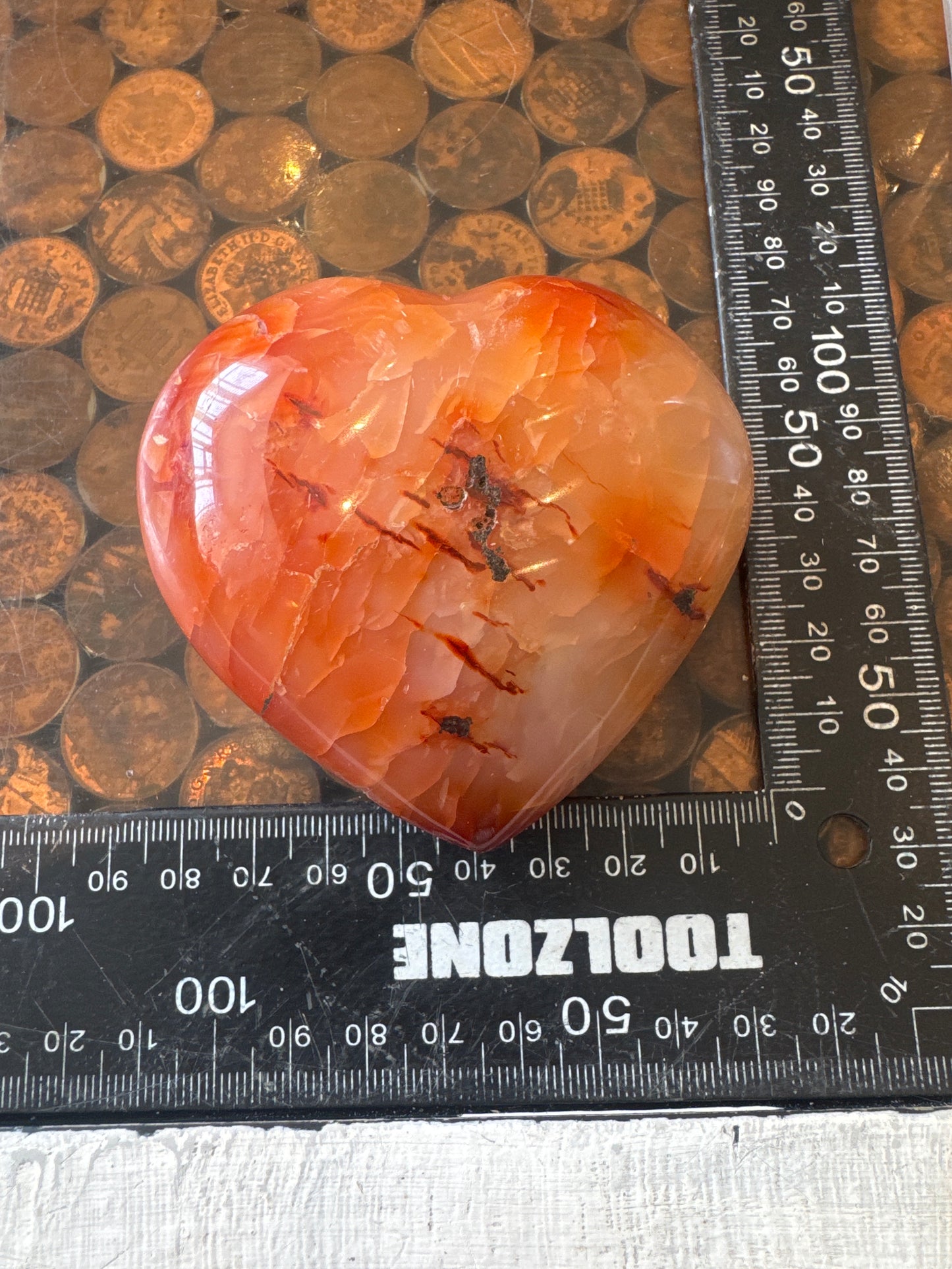 Carnelian Heart From Madagascar 248 grams  DRB3#7