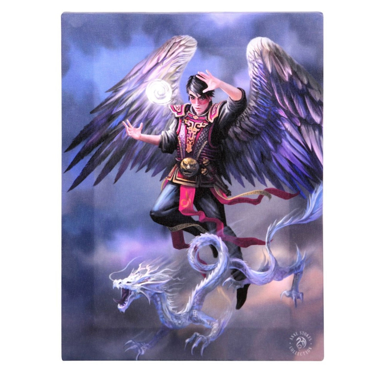 19X25CM AIR ELEMENT WIZARD CANVAS PLAQUE BY ANNE STOKES