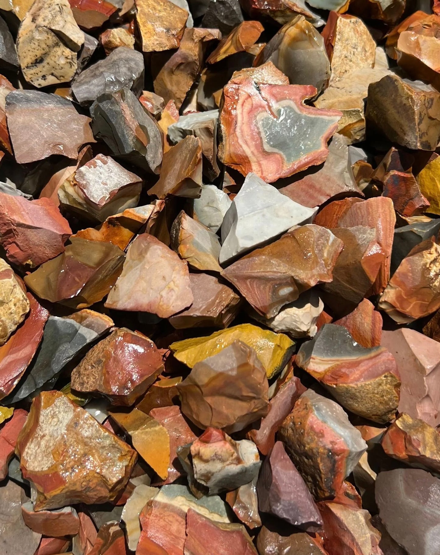 1kg Rough Polychrome Jasper for Tumbling