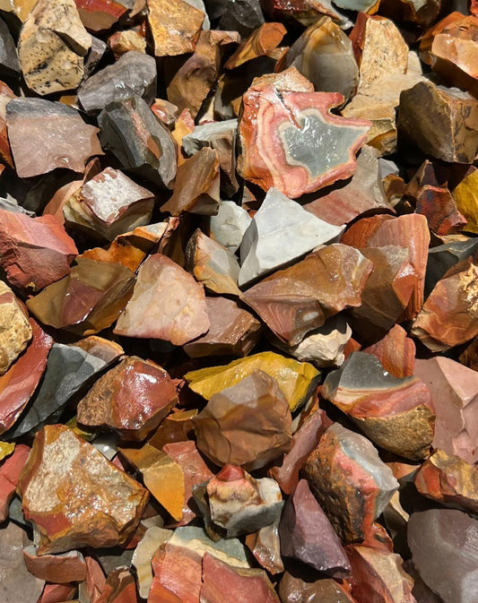 1kg Rough Polychrome Jasper for Tumbling