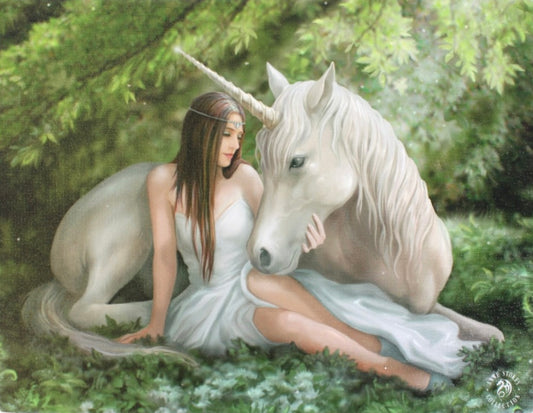 25X19CM SMALL PURE HEART CANVAS PLAQUE BY ANNE STOKES