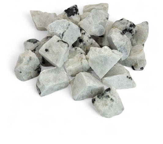 Rough indian rainbow moonstone