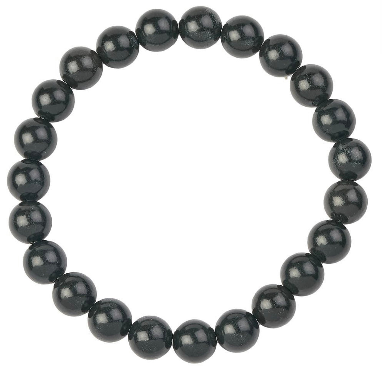 8mm Shungite Bead Bracelet – Natural Protective Stone