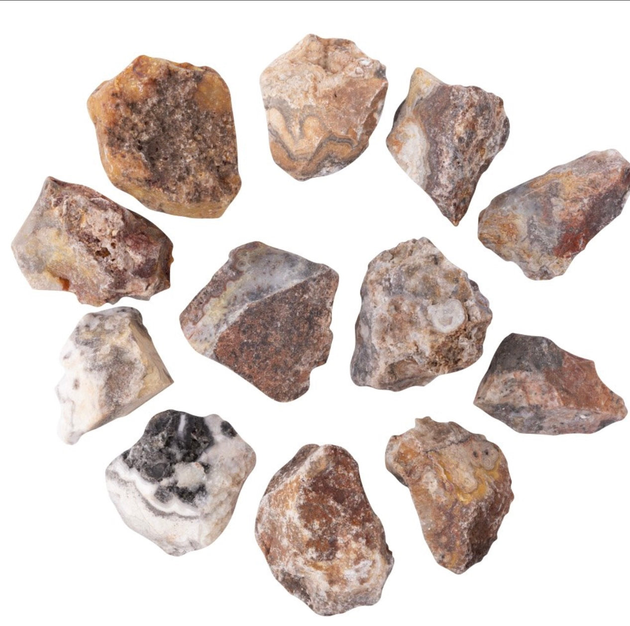 Rough Crazy Lace Agate from Mexico