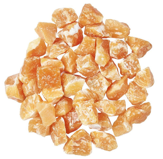Orange Calcite Rough (Mexico) – 1 Kilo Lot, 1” to 2.5” Pieces