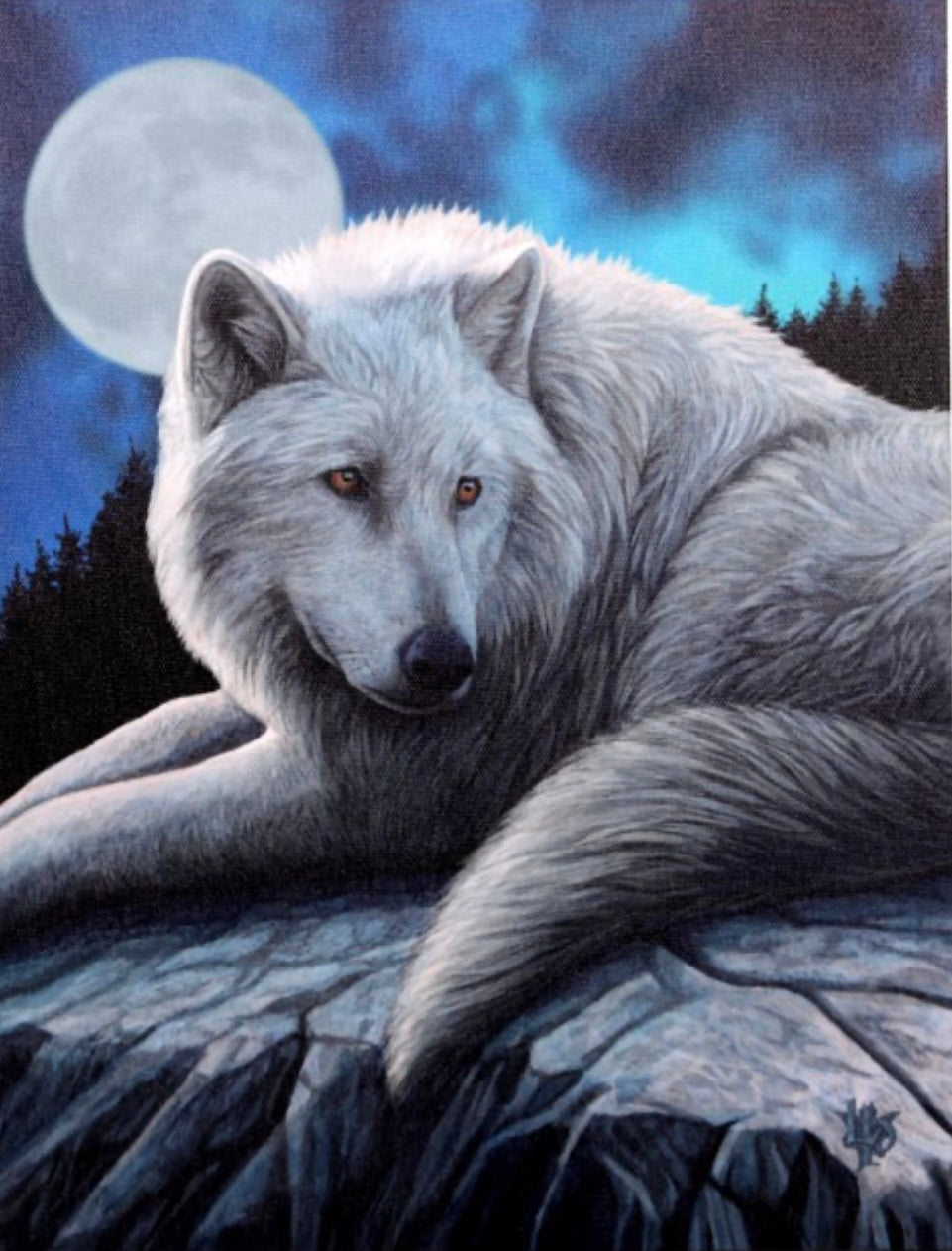 19X25CM GUARDIAN OF THE NORTH CANVAS PLAQUE BY LISA PARKER