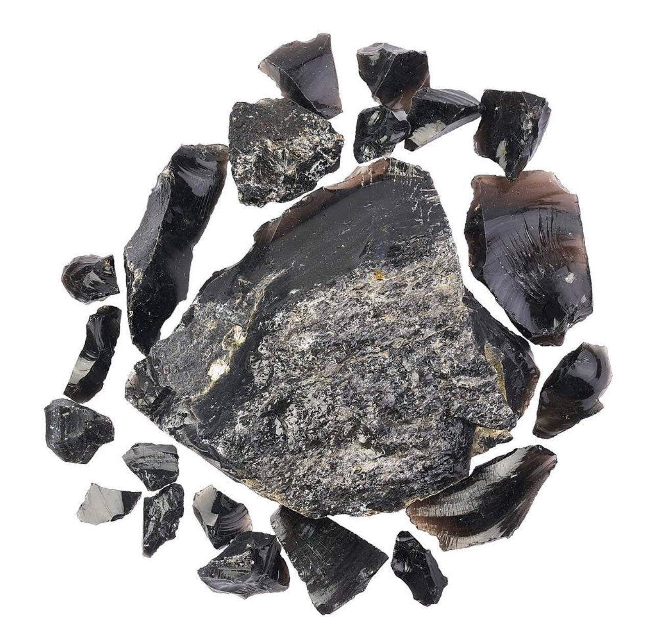 1kg Rough Smokey Obsidian – Natural Armenian Volcanic Glass