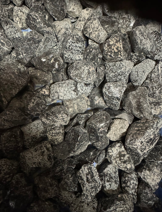 Rough snowflake obsidian