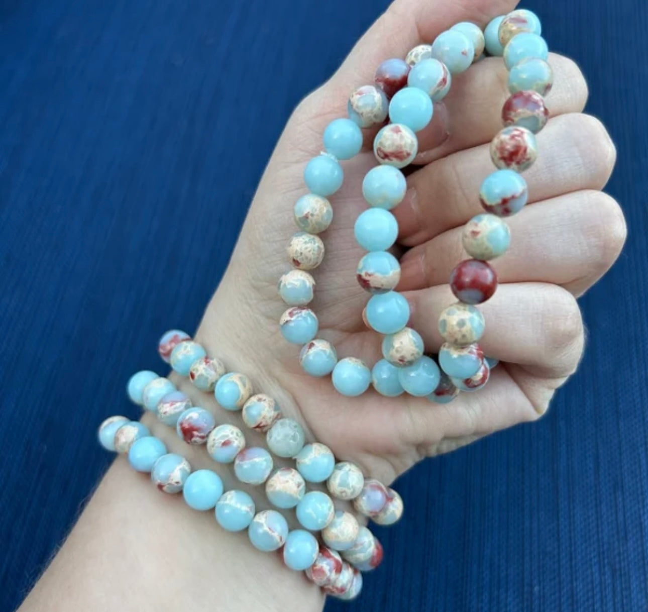 Impression Jasper 8mm Bead Bracelet – Calming • Earthy • Grounding