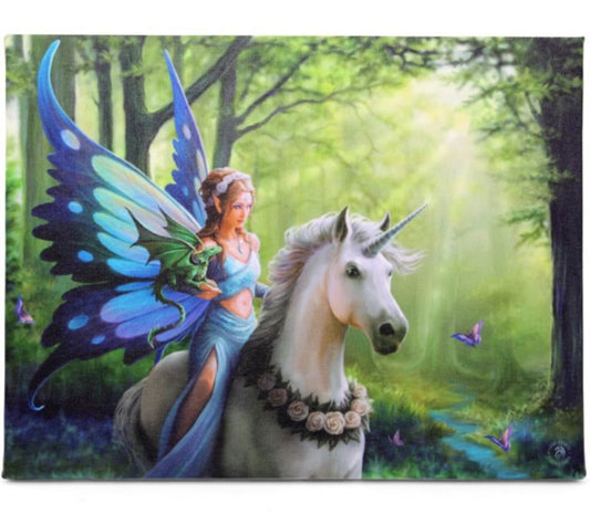 25X19CM REALM OF ENCHANTMENT CANVAS PLAQUE BY ANNE STOKES