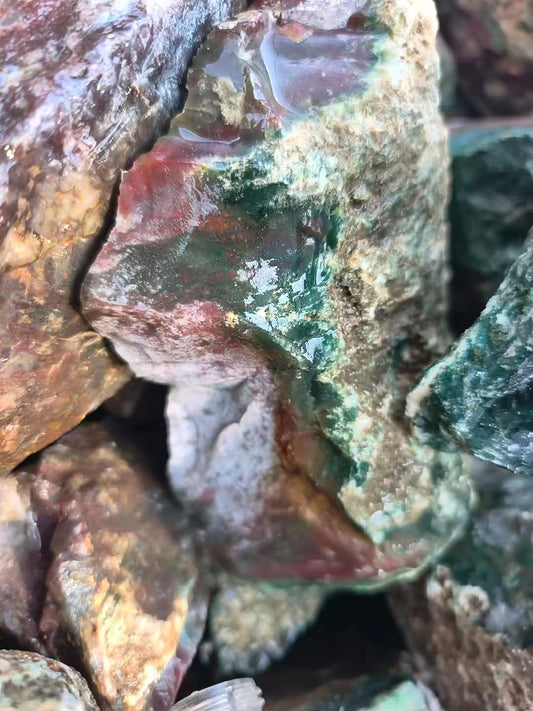 1kg Rough India Agate Tumbling Stones (20-40mm Approx.)