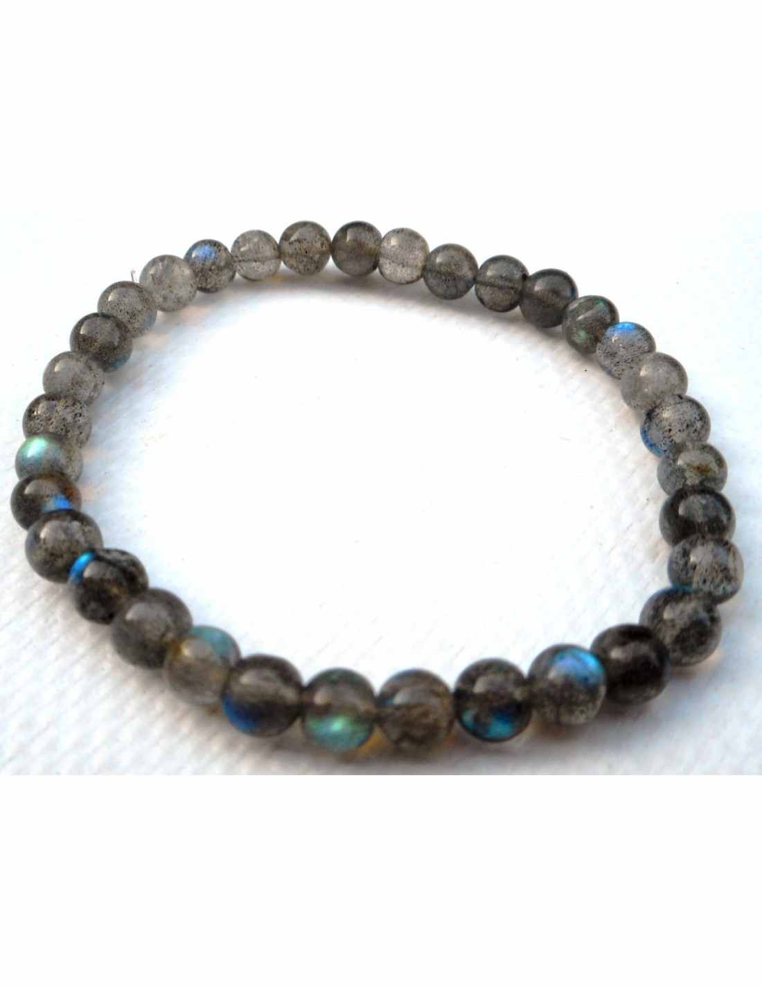 🌌 Labradorite Bracelet – 8mm Beads on Elastic | Intuition, Transformation & Aura Protection