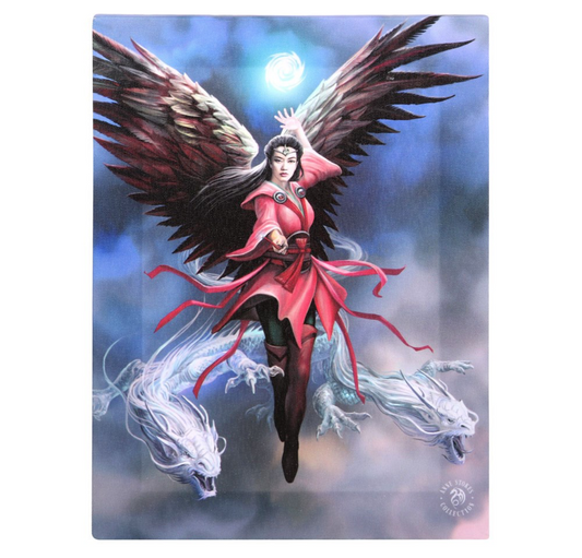 19X25CM AIR ELEMENT SORCERESS CANVAS PLAQUE BY ANNE STOKES
