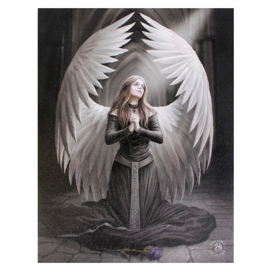 Prayer for the Fallen praying angel design canvas wall plaque. Designed by Anne Stokes.


H25cm x W19cm x D1.5cm