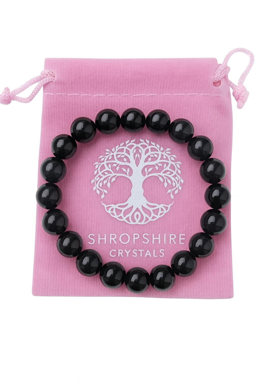 🖤 Black Obsidian Bracelet – 8mm Beads on Elastic | Protection, Grounding & Truth
