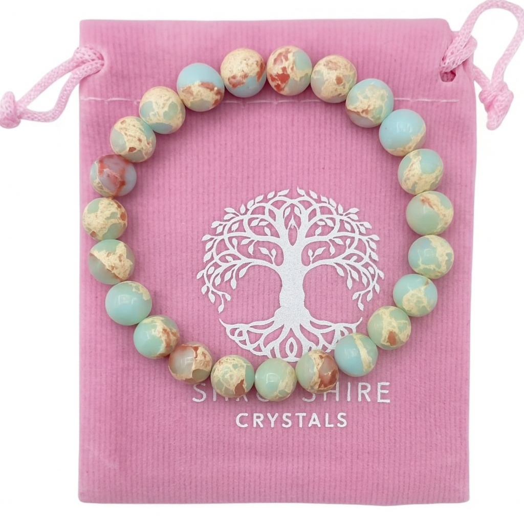 Impression Jasper 8mm Bead Bracelet – Calming • Earthy • Grounding