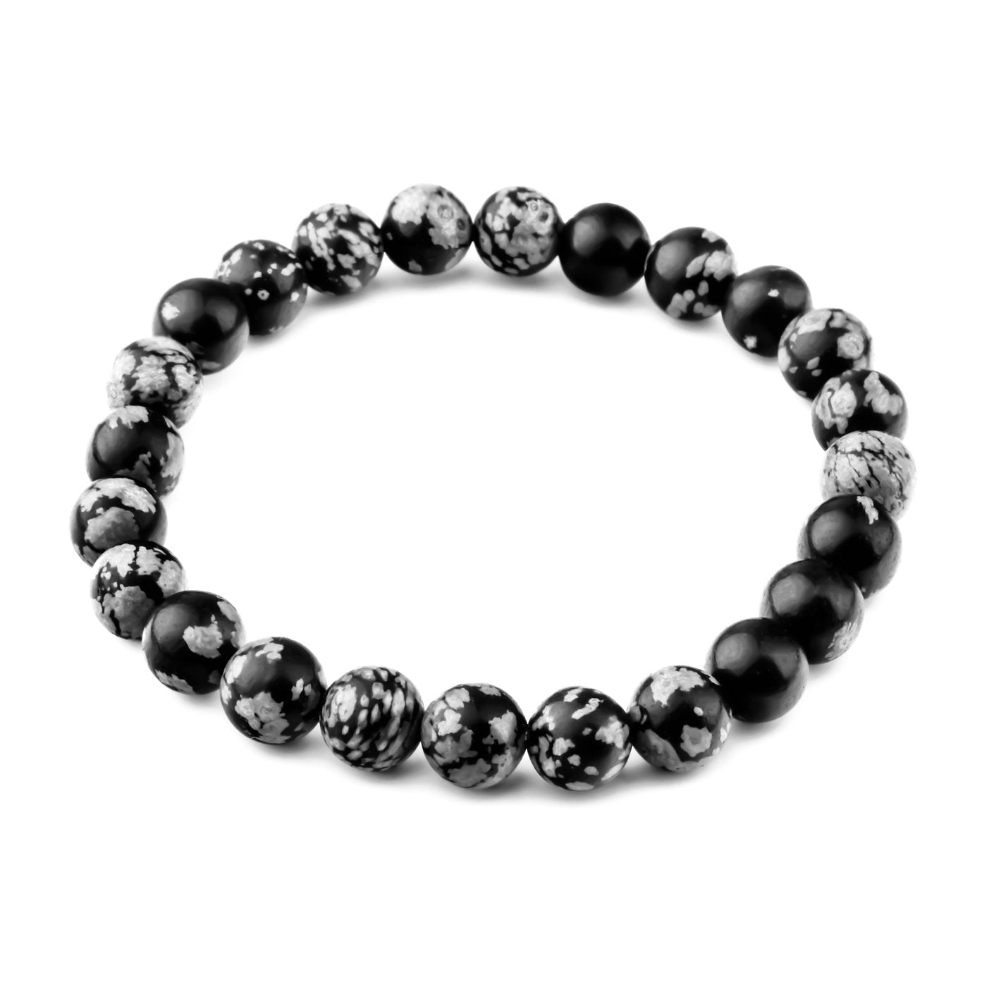 Snowflake obsidian 8mm bracelet