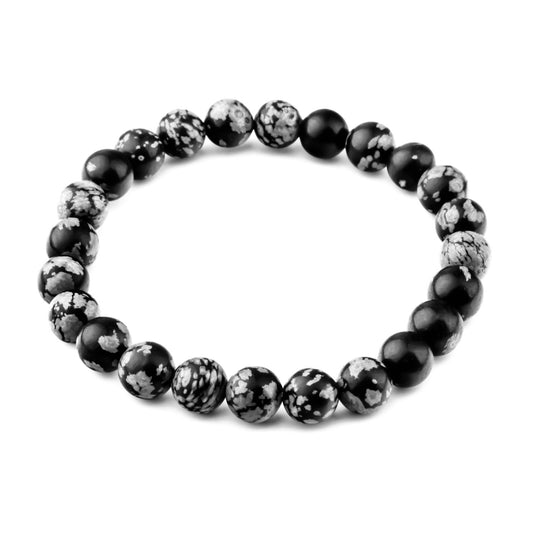 Snowflake obsidian 8mm bracelet