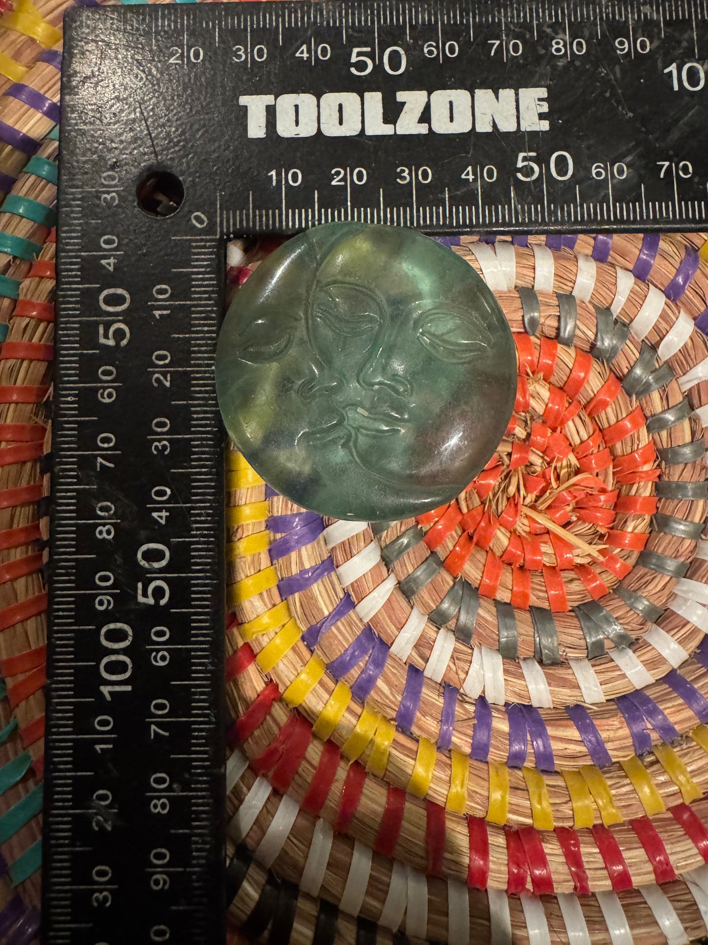 Fluorite sun-moon carving ws1-28